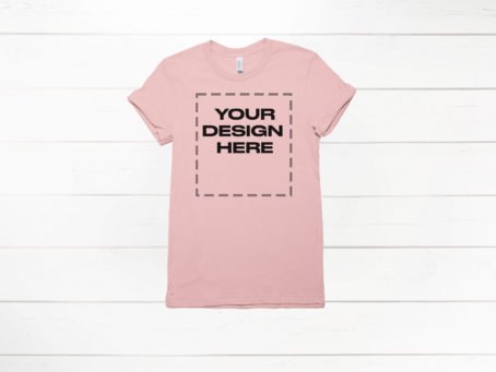 Pink shirt mockup Bella Canvas 3001 Download