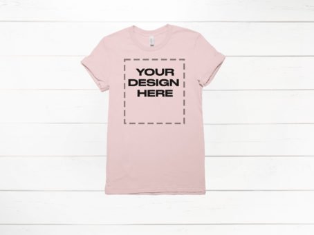 Soft Pink shirt mockup Bella Canvas 3001 Download