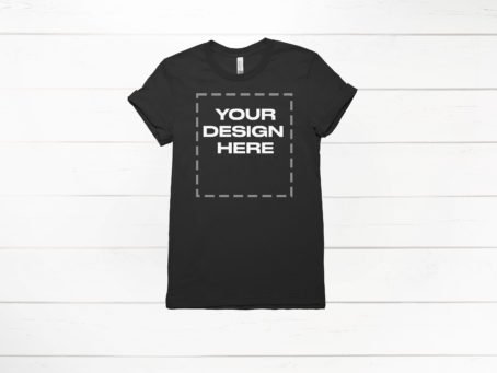 Vintage Black shirt mockup Bella Canvas 3001 Download