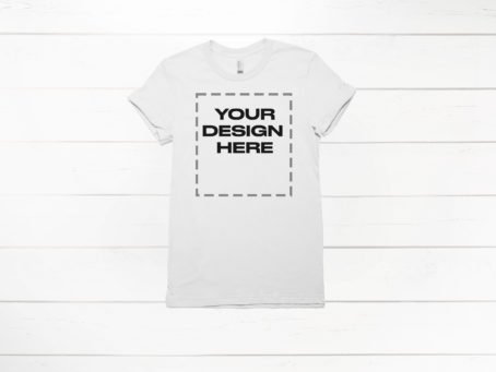 White shirt mockup Bella Canvas 3001