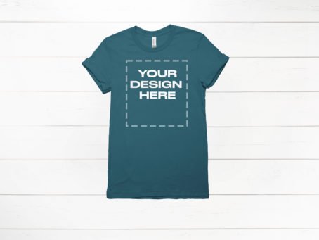 Deep Teal shirt mockup Bella Canvas 3001 Download