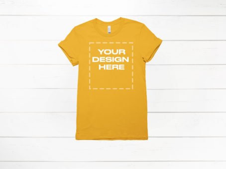 Mustard shirt mockup Bella Canvas 3001 Download