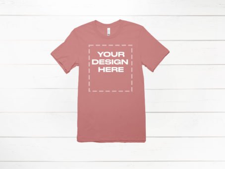 Mauve shirt Mockup Men Bella Canvas 3001 Download