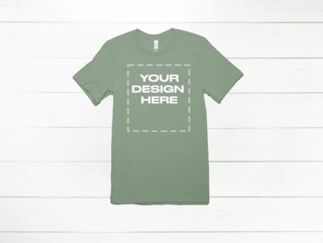 Sage shirt Mockup Men Bella Canvas 3001 Download