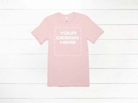 Soft Pink shirt Mockup Men Bella Canvas 3001 Download