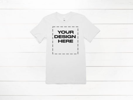 White shirt Mockup Men Bella Canvas 3001 Download