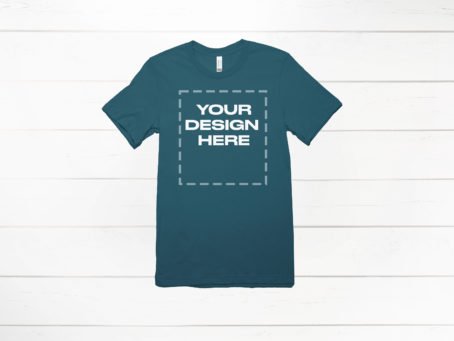 Deep Teal shirt Mockup Men Bella Canvas 3001 Download