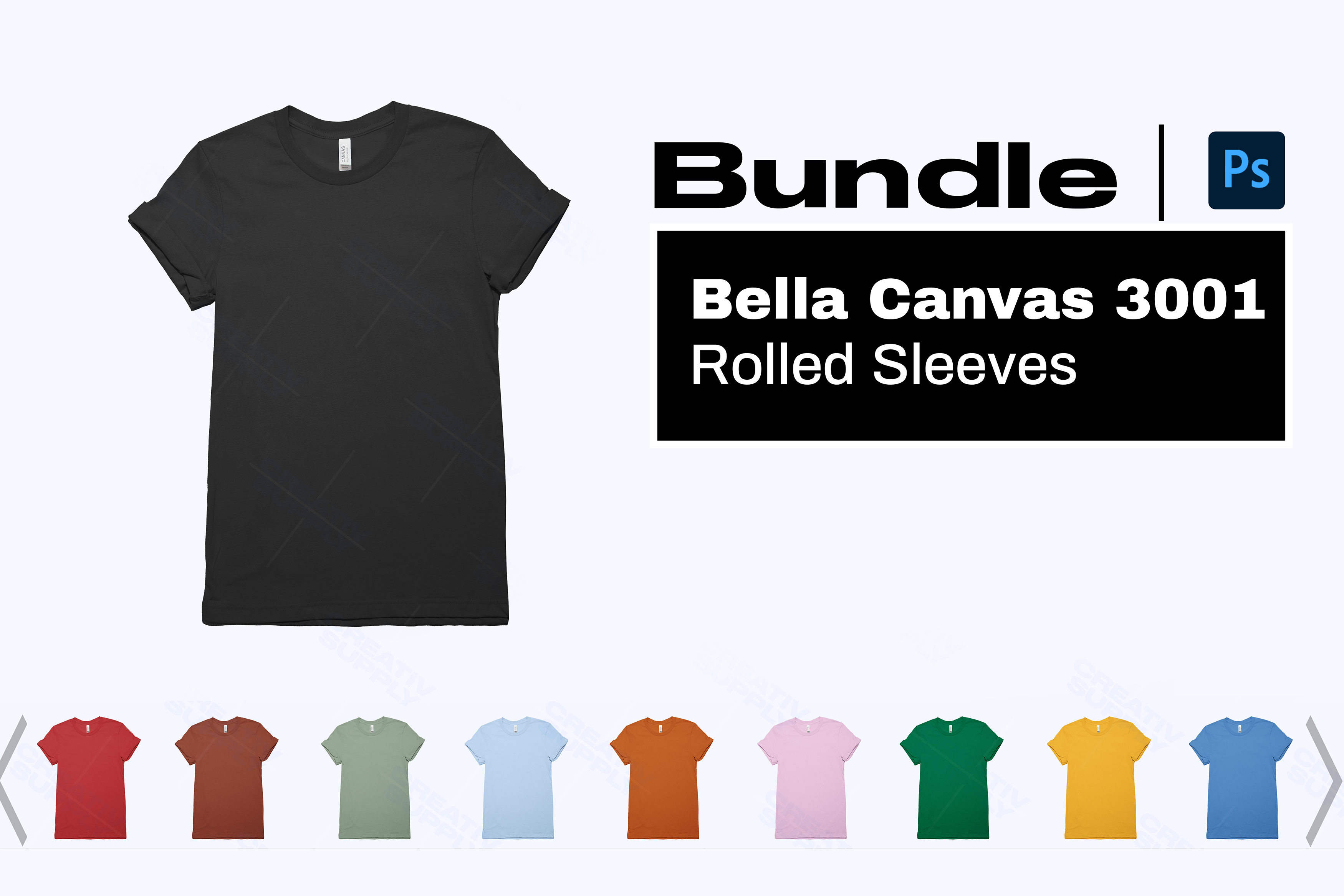 bella 3001 V1 shirts mockup bundle photoshop 4c 1