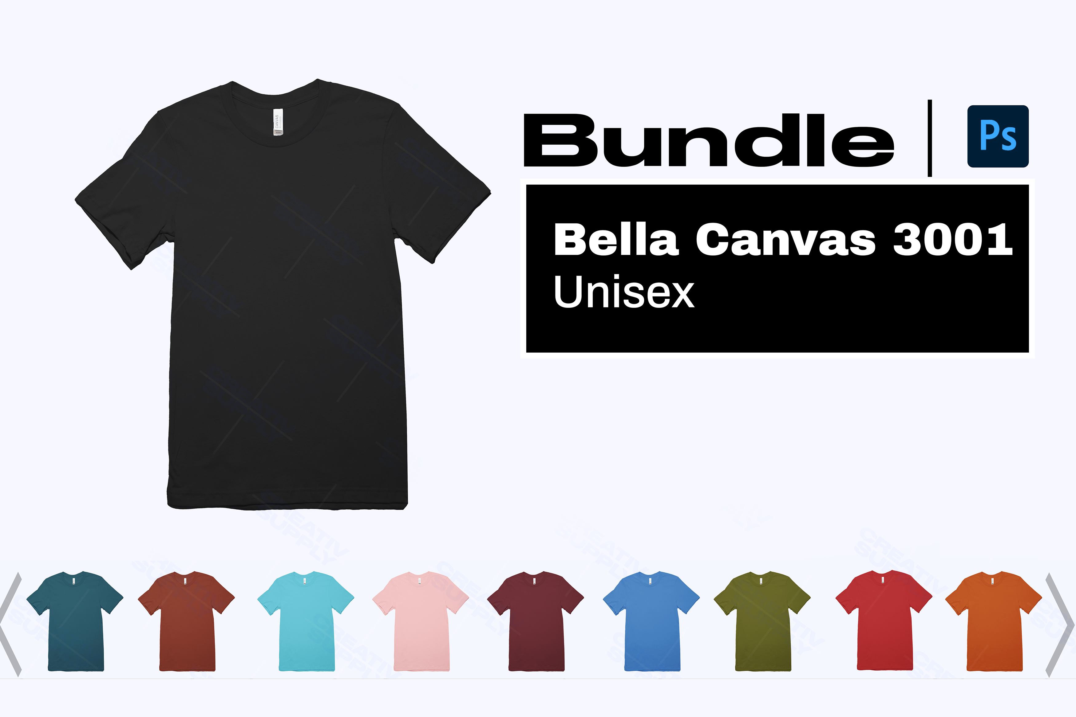 bella 3001 V2 shirts mockup bundle photoshop 4