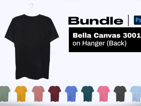 Bella 3001 Hanger Mockup Back Bundle Download
