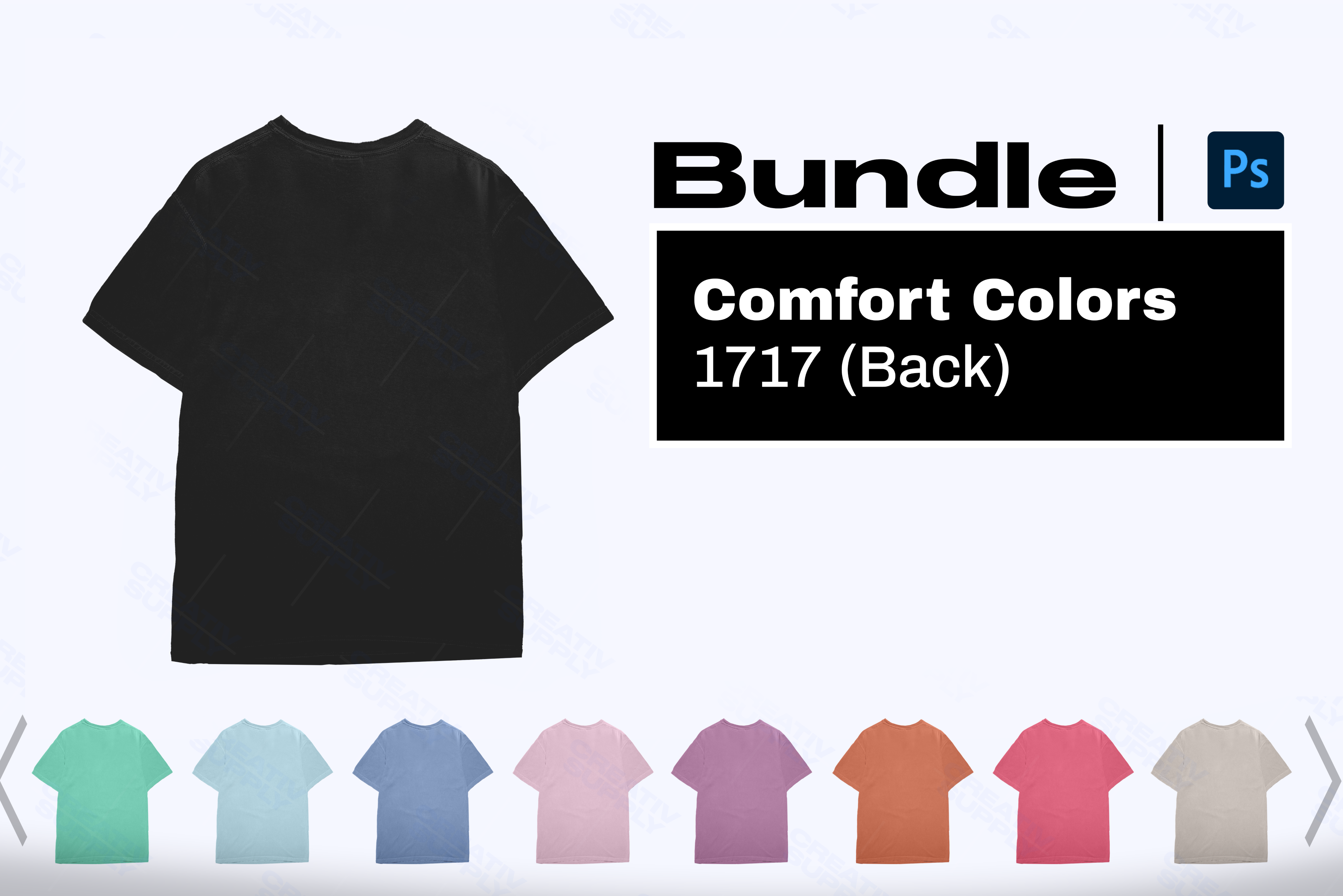 comfort colors back mockup bundle