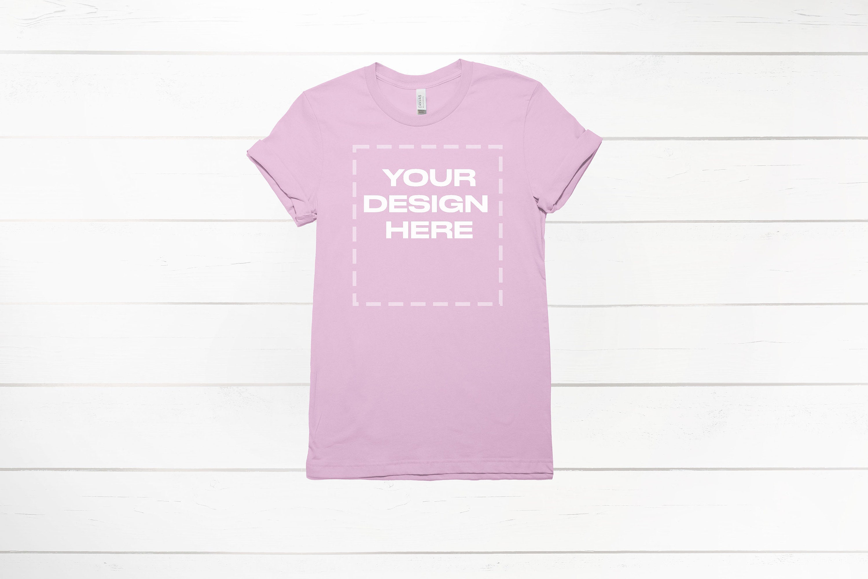 Lilac shirt mockup Bella Canvas 3001 Mock up Download