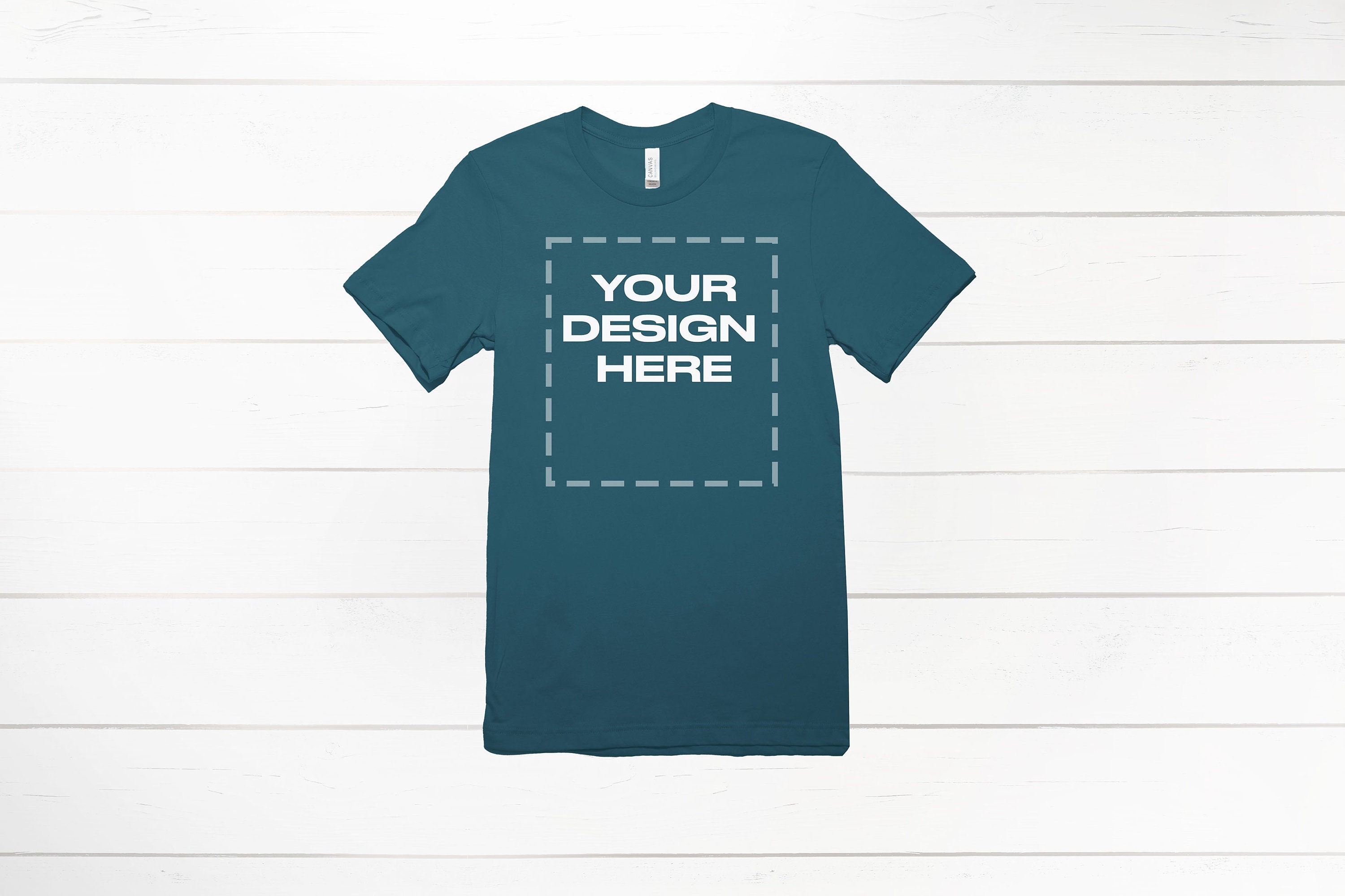 Deep Teal shirt Mockup Men Bella Canvas 3001 Download