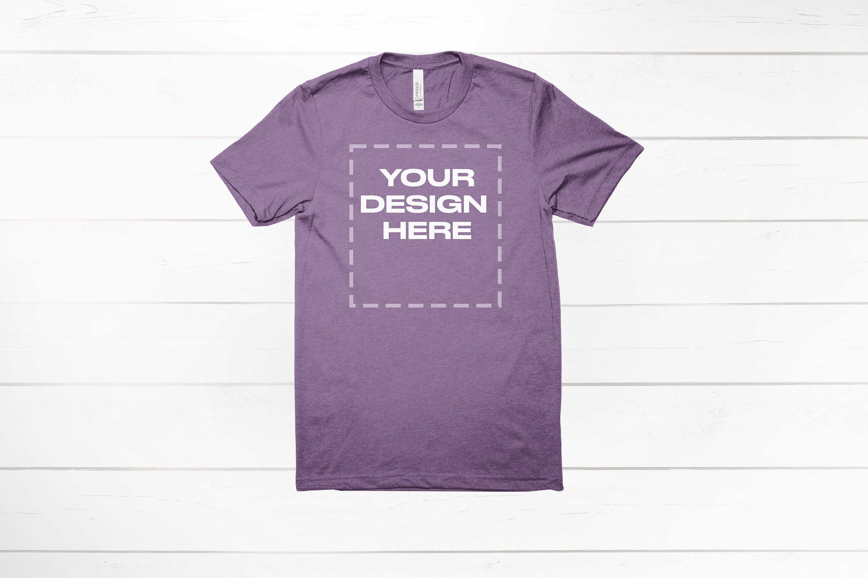 Heather Purple Bella Canvas 3001 shirt mockup Mock Download