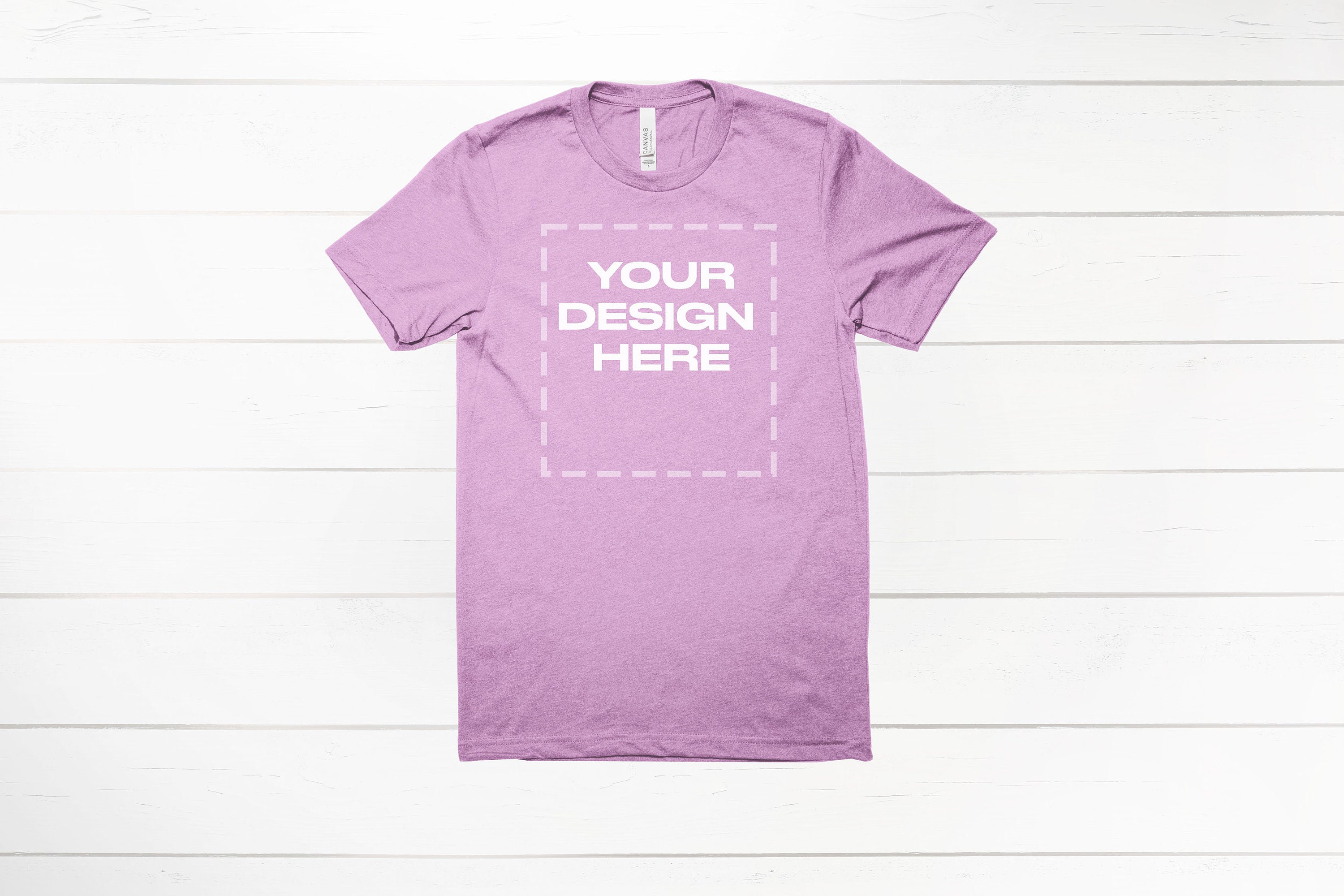 Heather Prism Light Bella Canvas 3001 shirt mockup Download