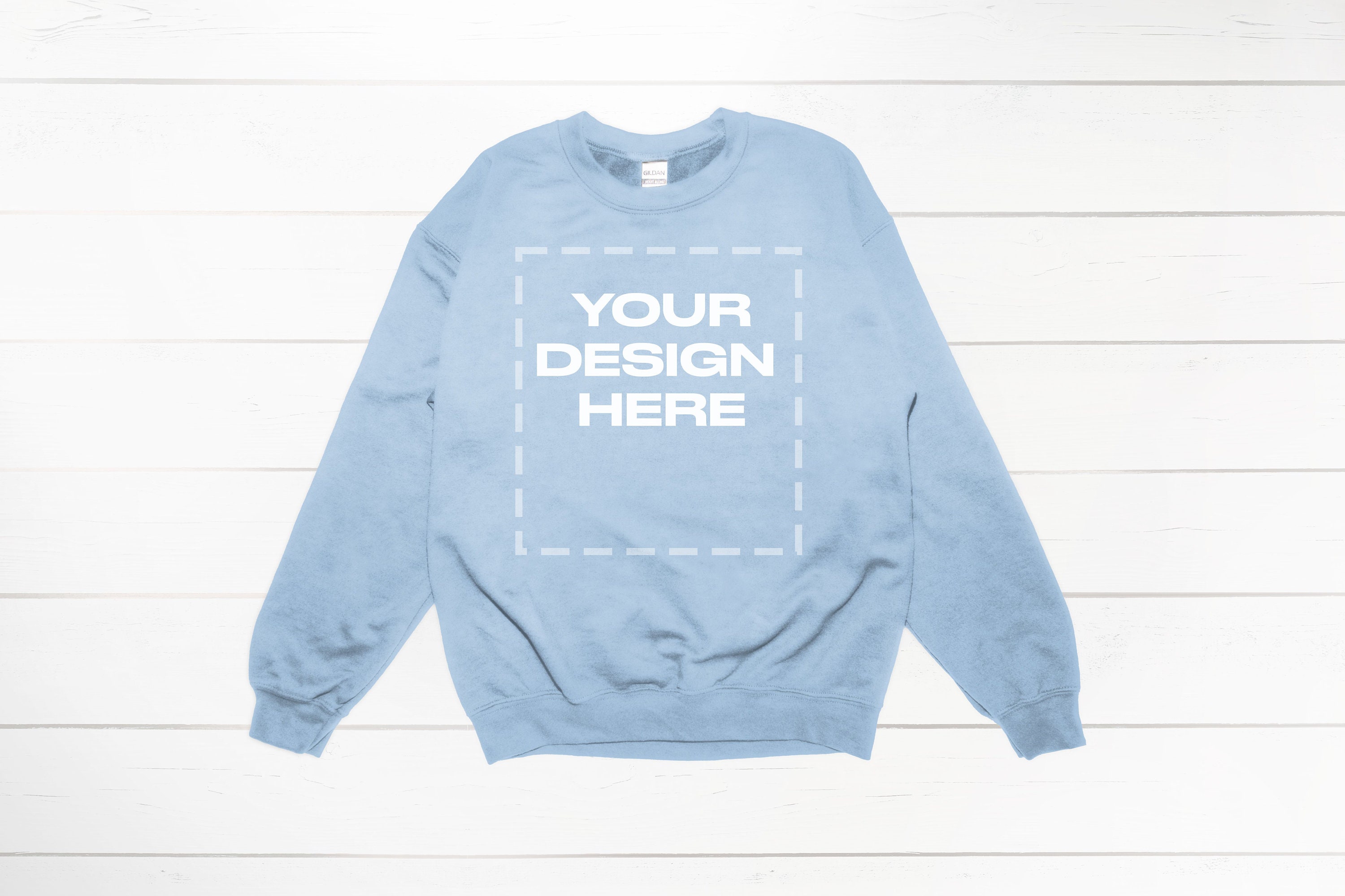 Light Blue Sweatshirt Mockup Light Blue Sweater Gildan Download