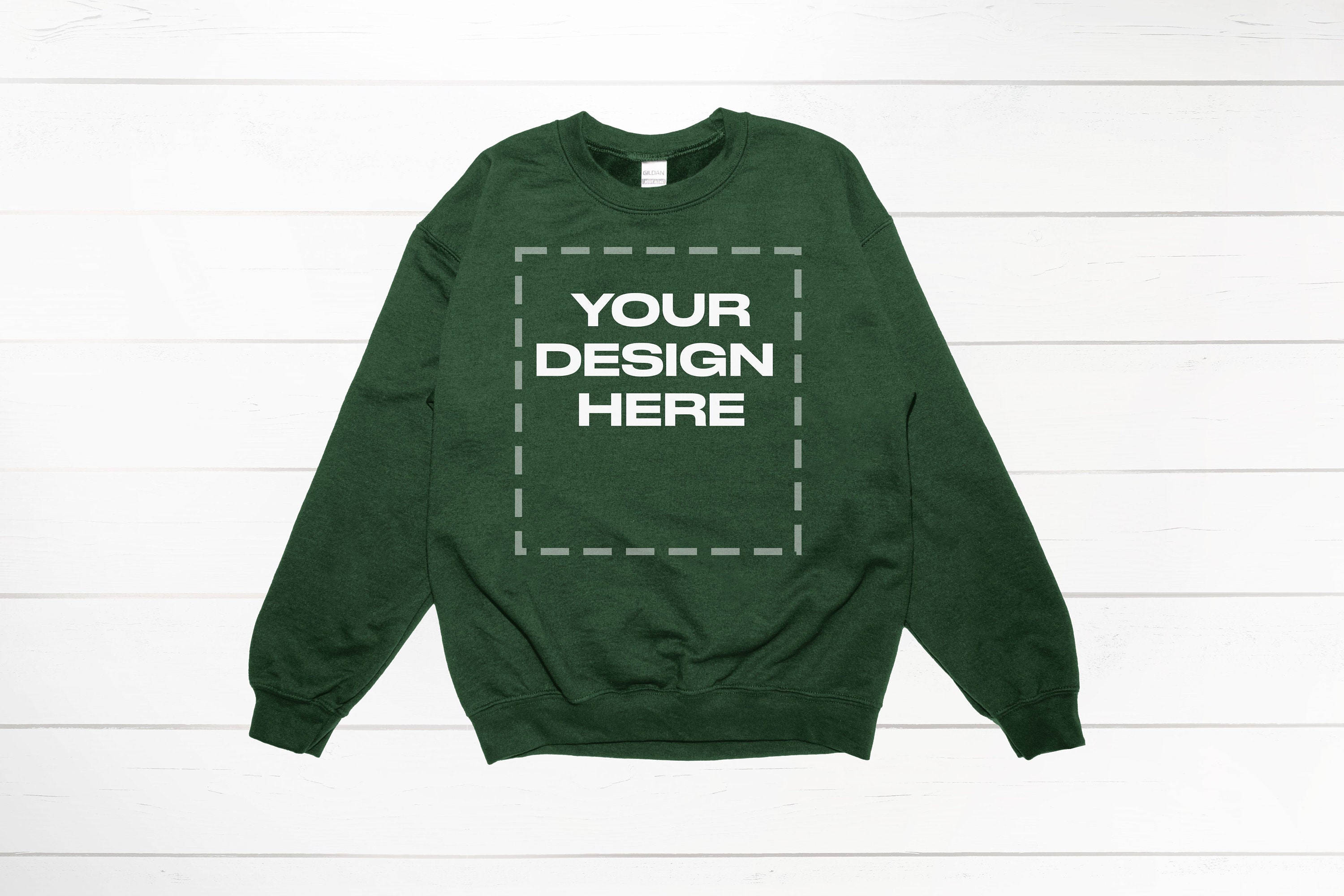 Forest Green Sweatshirt Mockup Forest Green Sweater Gildan Download