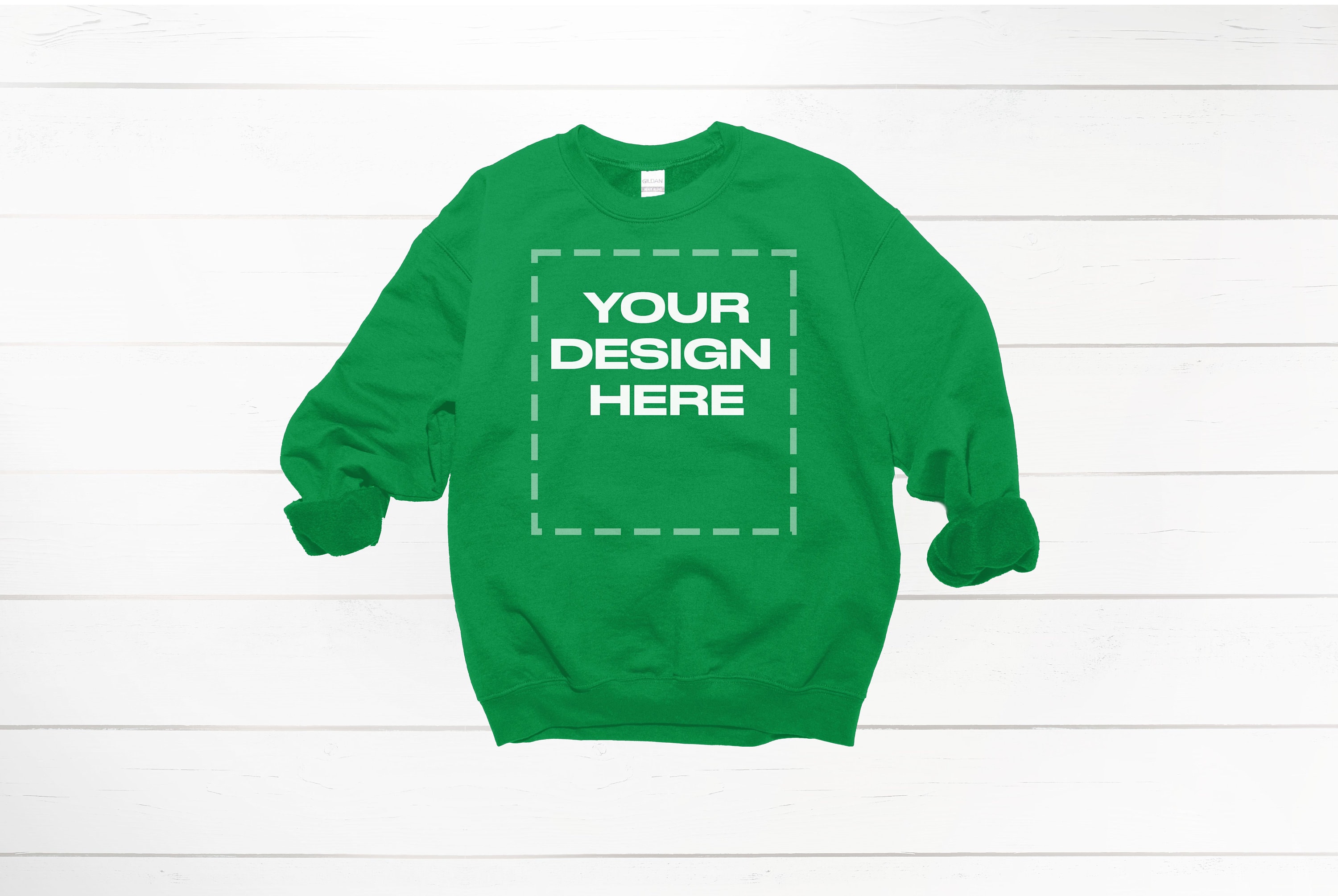 Irish Green Crewneck mockup Gildan mock up Irish Download