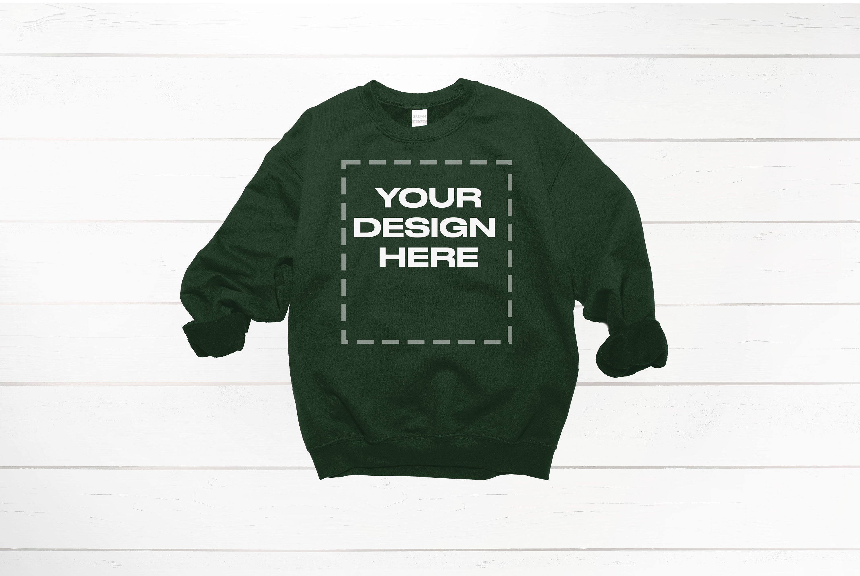 Forest Green Crewneck mockup Gildan mock up Gildan Download