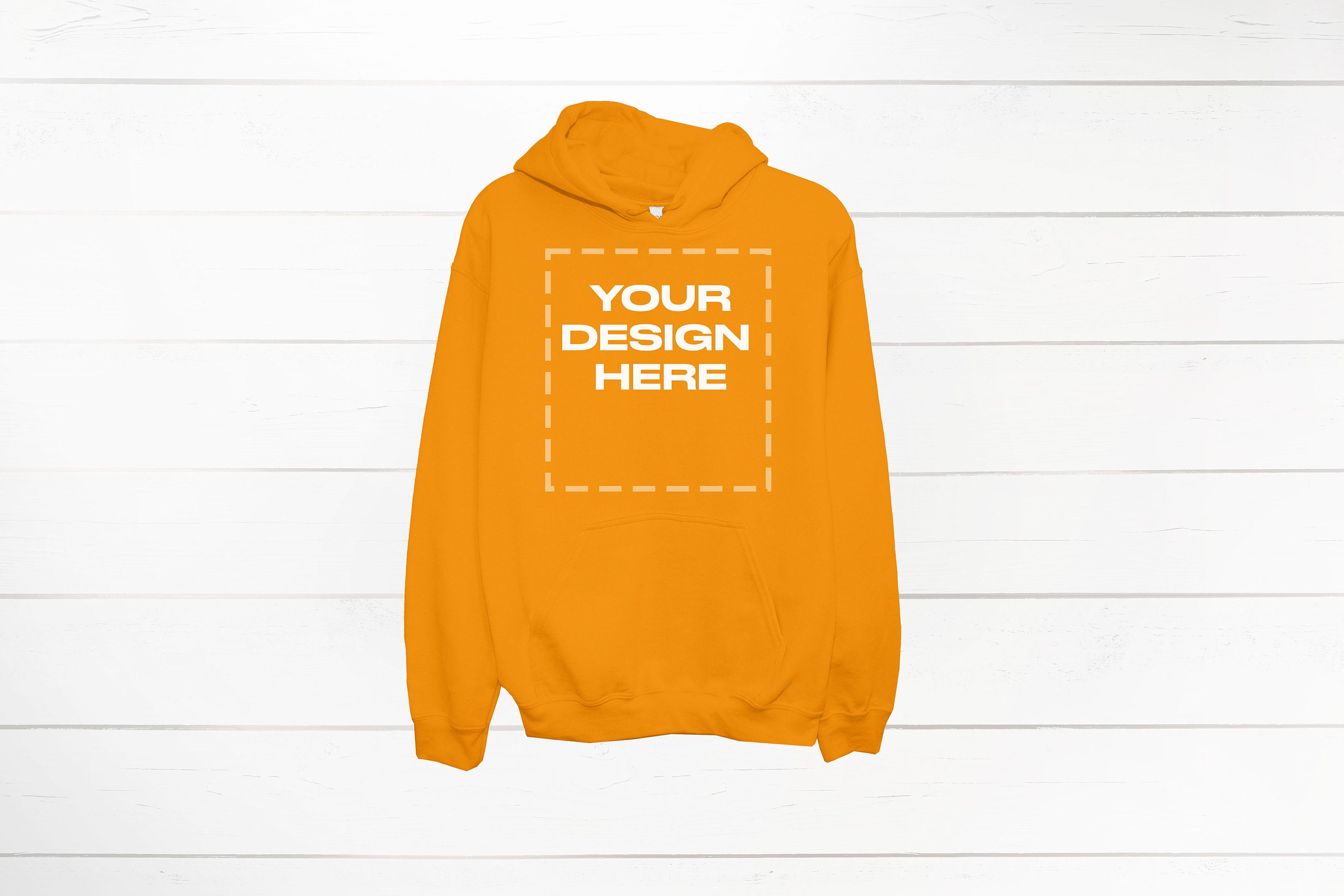 Gold Hoodie Mockup Gildan 18500 front Gildan Hooded Download