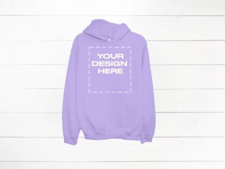 Orchid Hoodie Mockup Gildan 18500 front Gildan Hooded Download