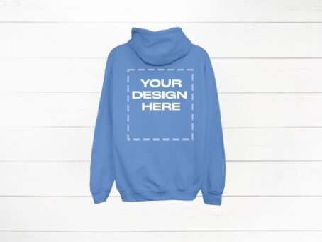 Carolina Hoodie Mockup back Gildan 18500 back of Download
