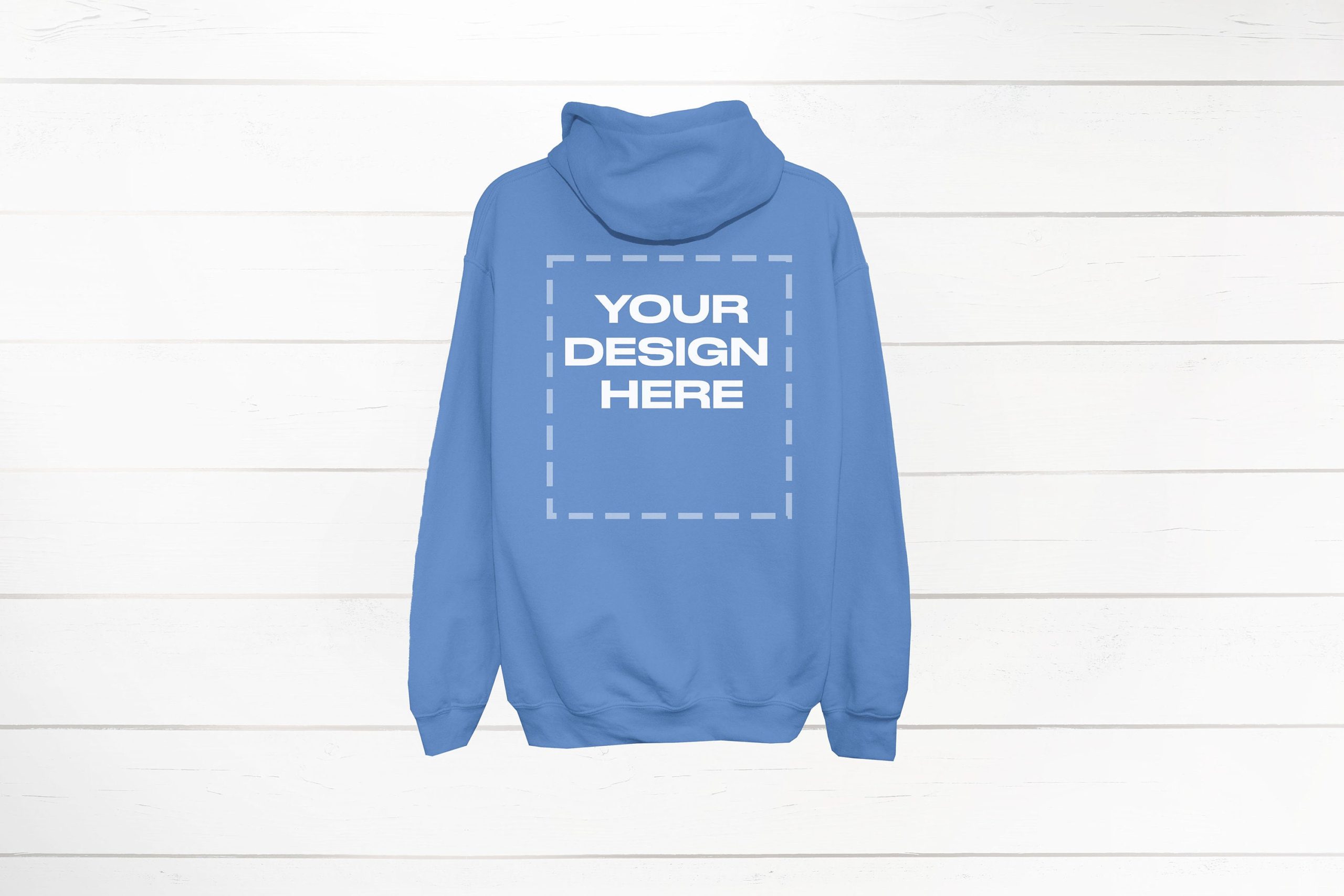 Carolina Hoodie Mockup back Gildan 18500 back of Download