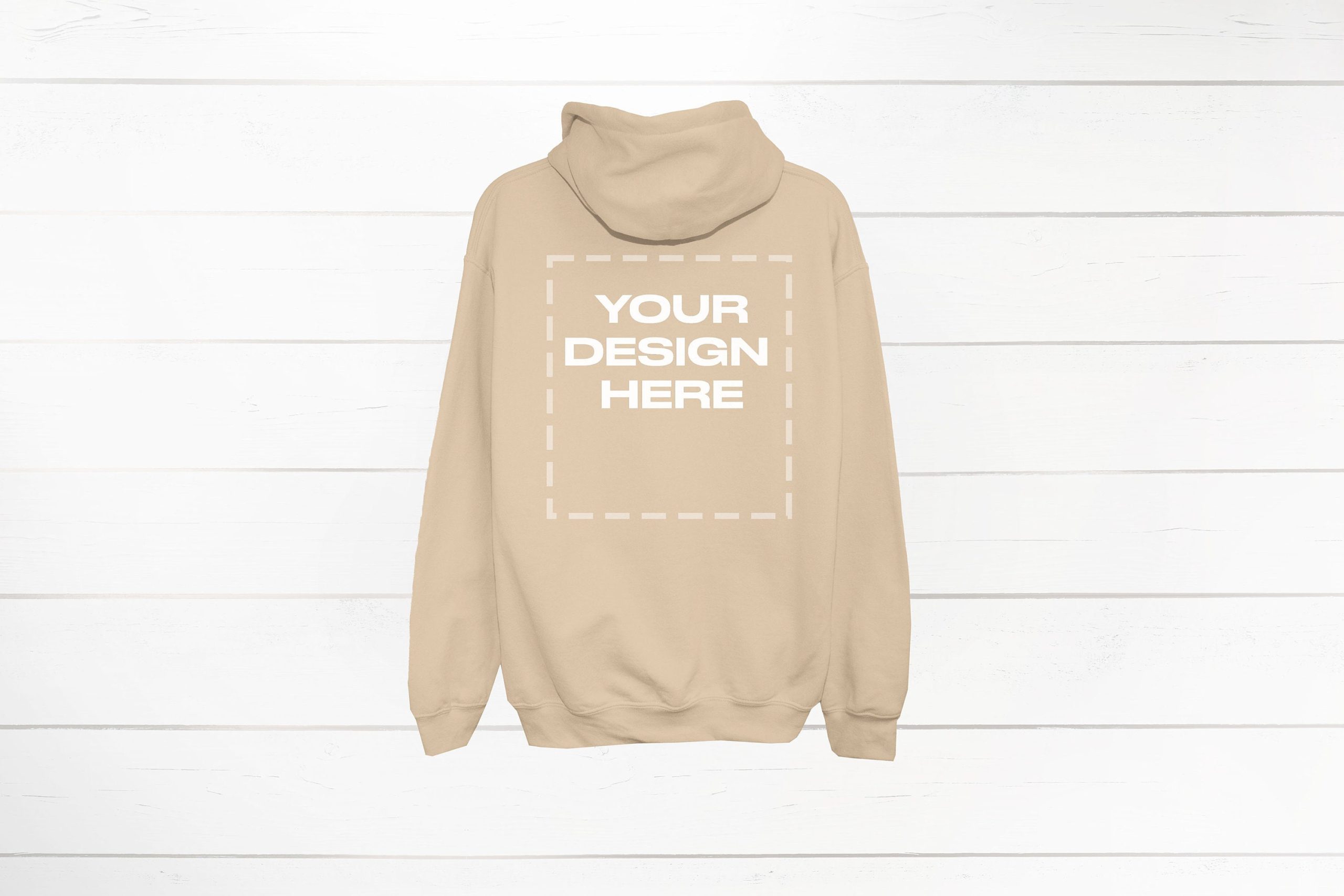 Sand Hoodie Mockup back Gildan 18500 back of Download