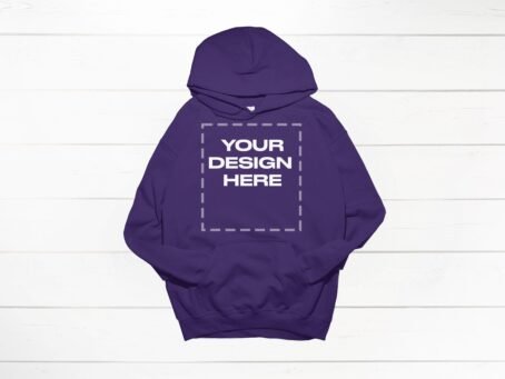 Purple Gildan hoodie mockup 18500 flat front Gildan Download