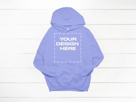 Violet Gildan hoodie mockup 18500 flat front Gildan Download
