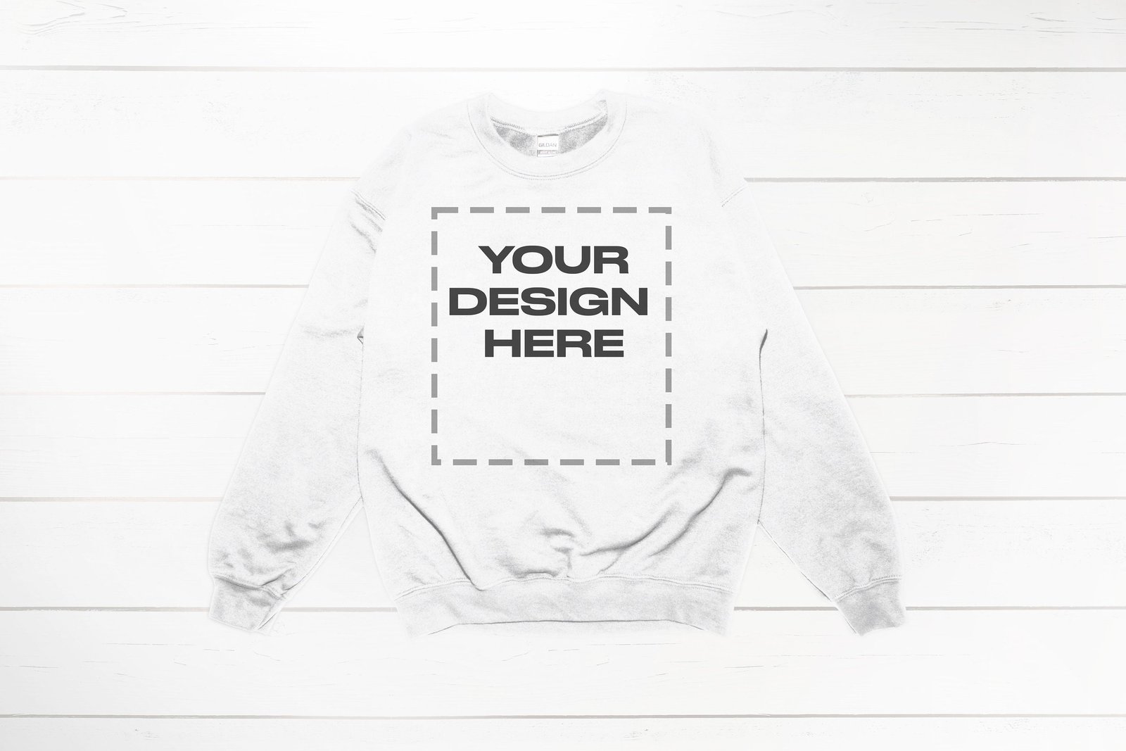 White Sweatshirt Mockup White Sweater Mockup Gildan 18000 Download