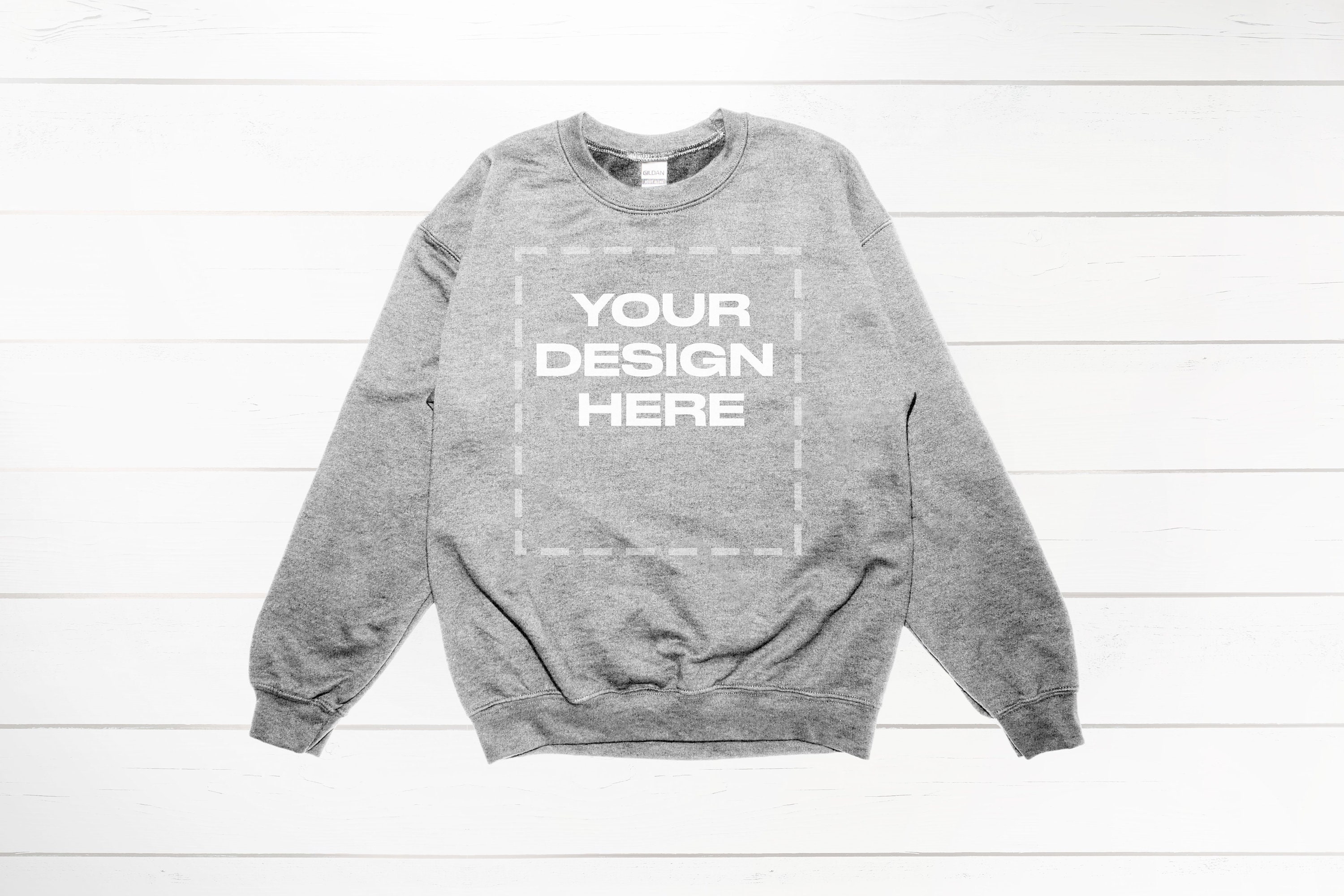 Athletic Heather Sweatshirt Mockup Athletic Heather Sweater Gildan Download