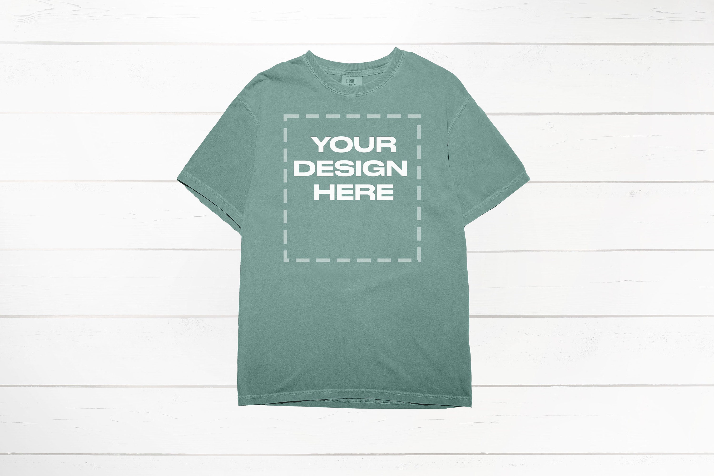 Light Green Comfort Colors 1717 mockup shirt Mock Download