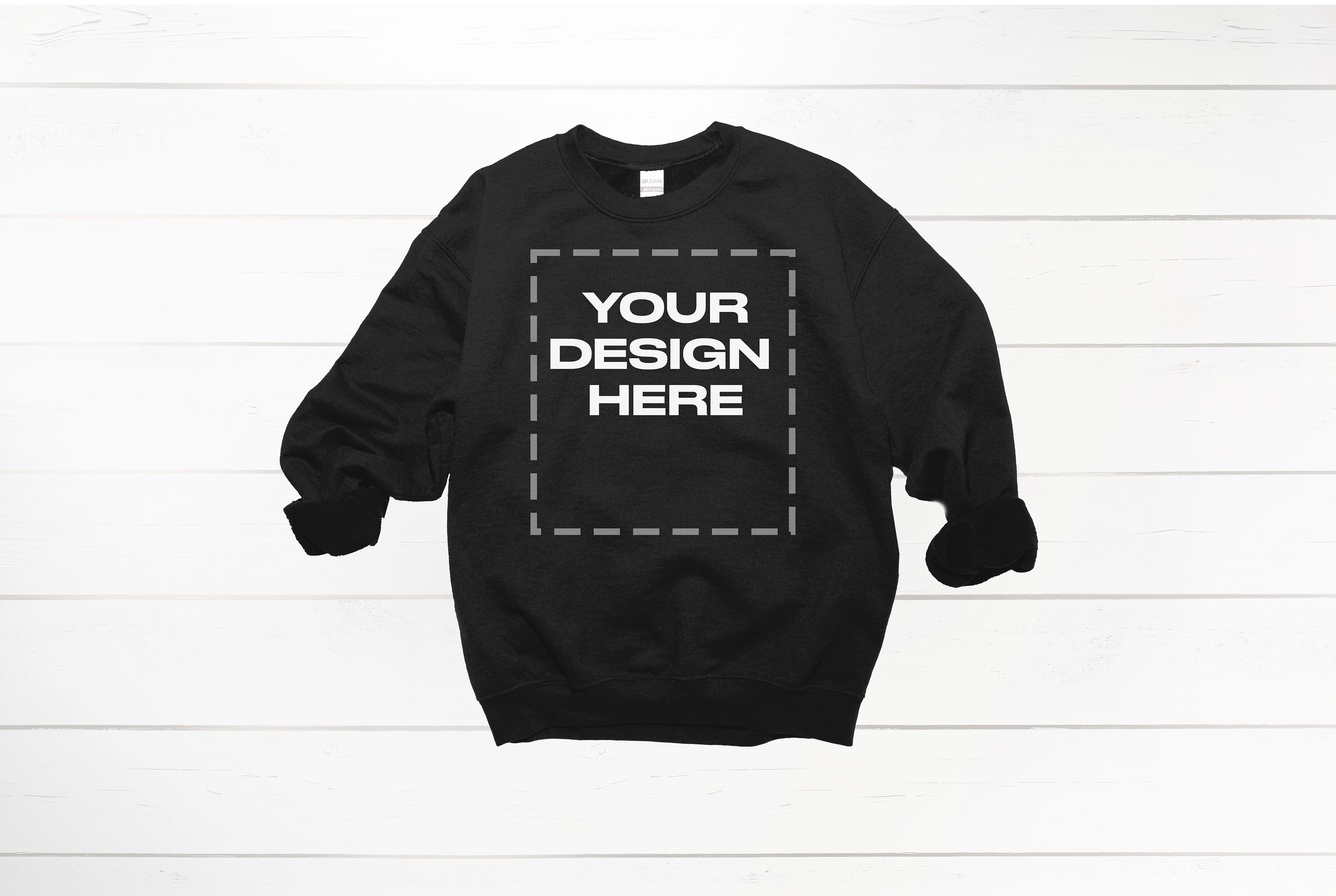 Black Crewneck mockup Gildan mock up Gildan crewneck Download