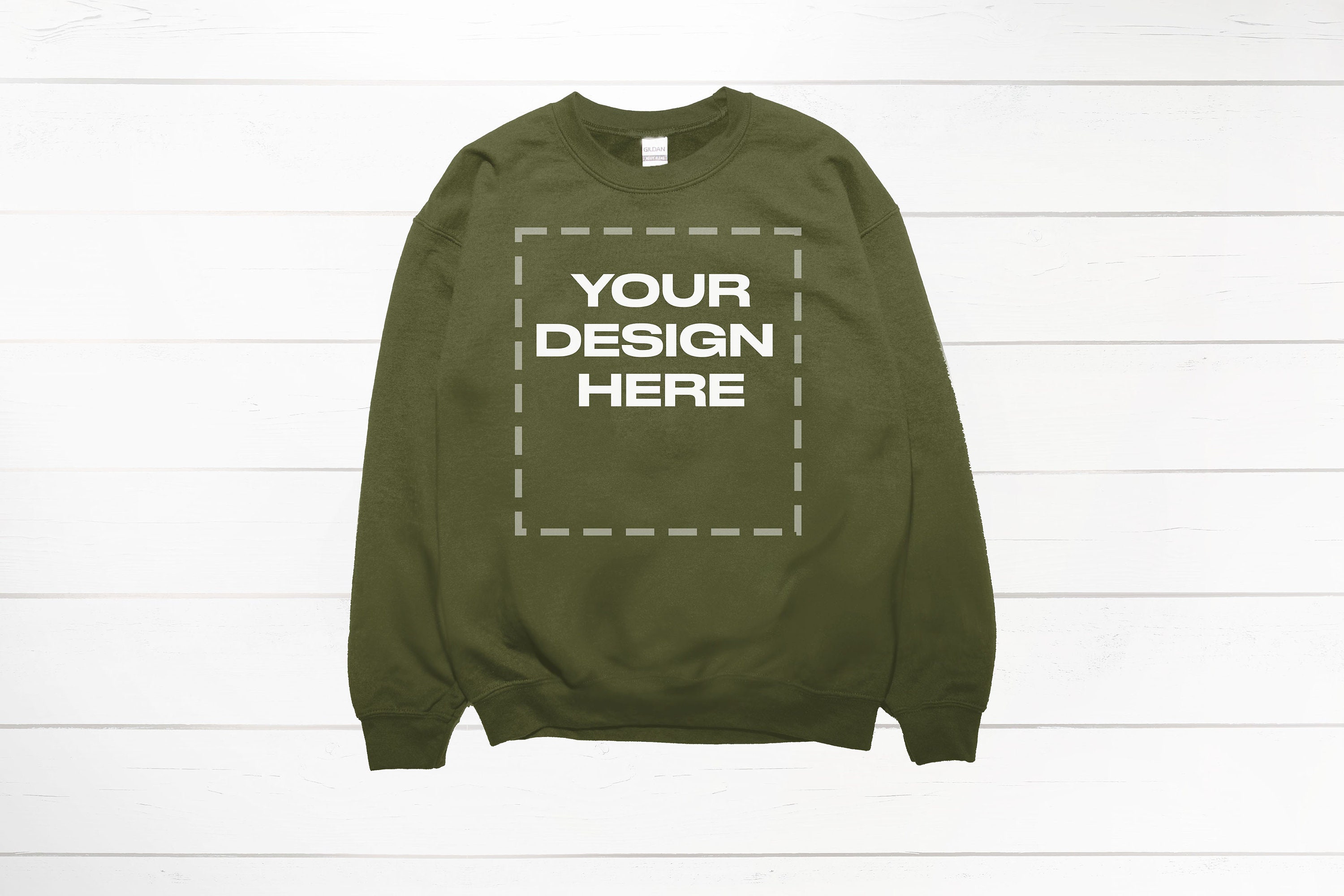 Military Green Sweatshirt Mockup Military Green Crewneck Mockup Download