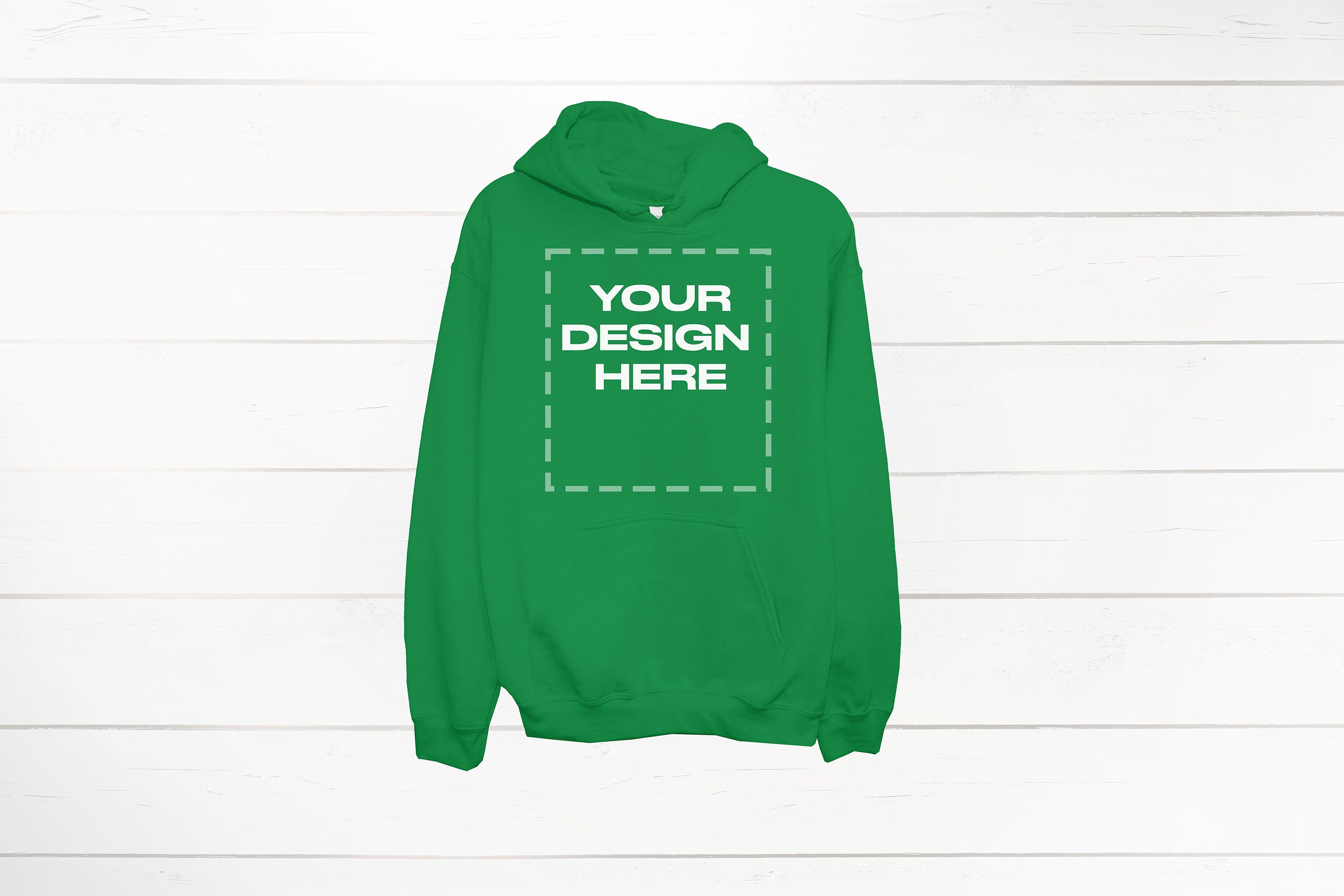 Irish Green Hoodie Mockup Gildan 18500 front Gildan Download