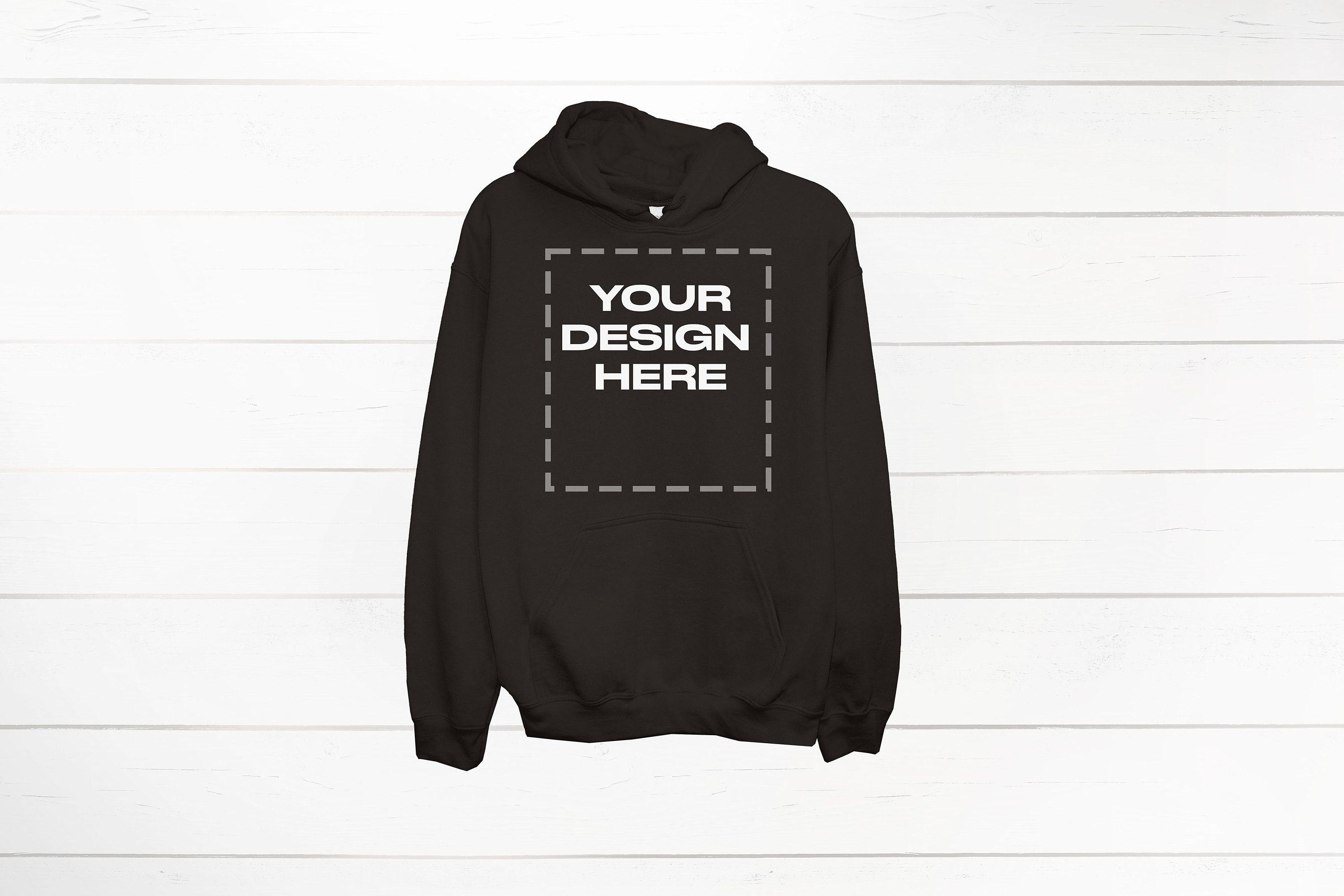 Dark Chocolate Hoodie Mockup Gildan 18500 front Gildan Download