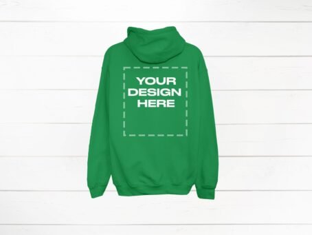 Irish Green Hoodie Mockup back Gildan 18500 back Download