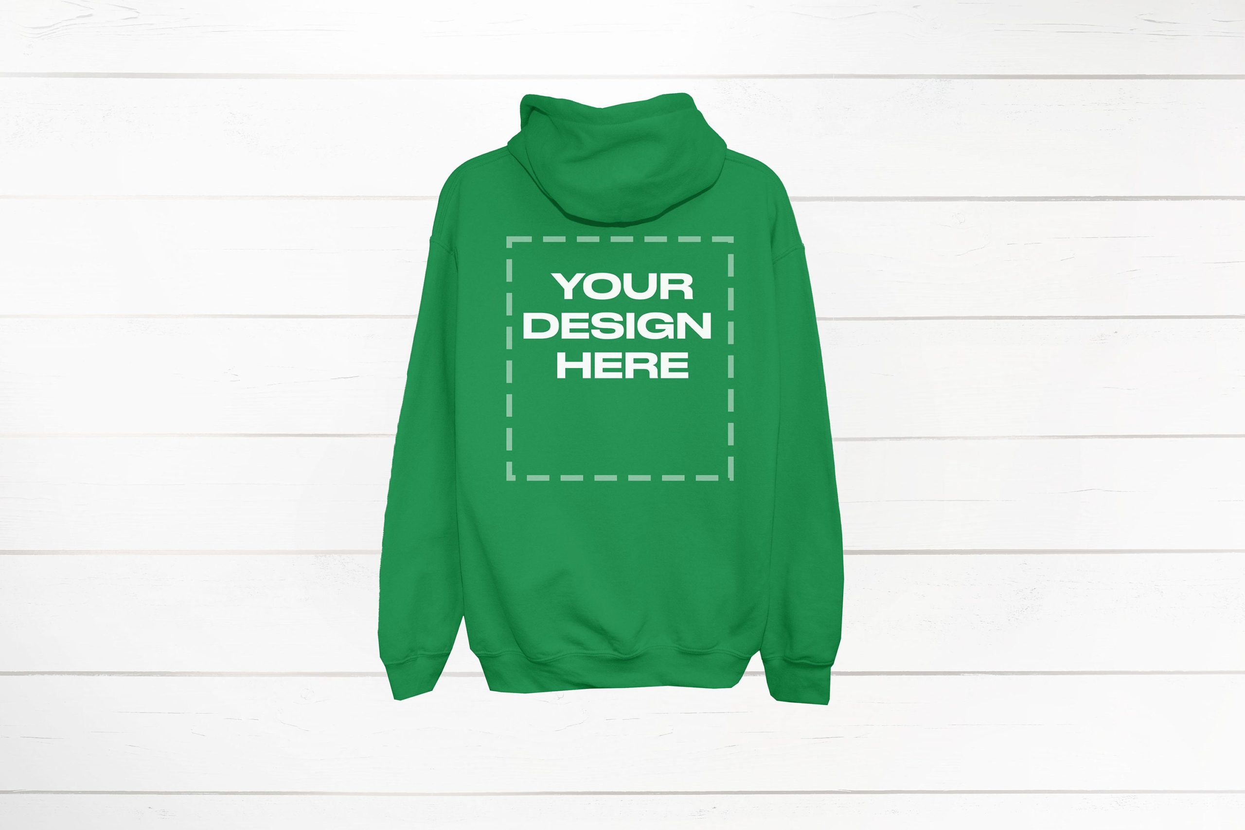 Irish Green Hoodie Mockup back Gildan 18500 back Download