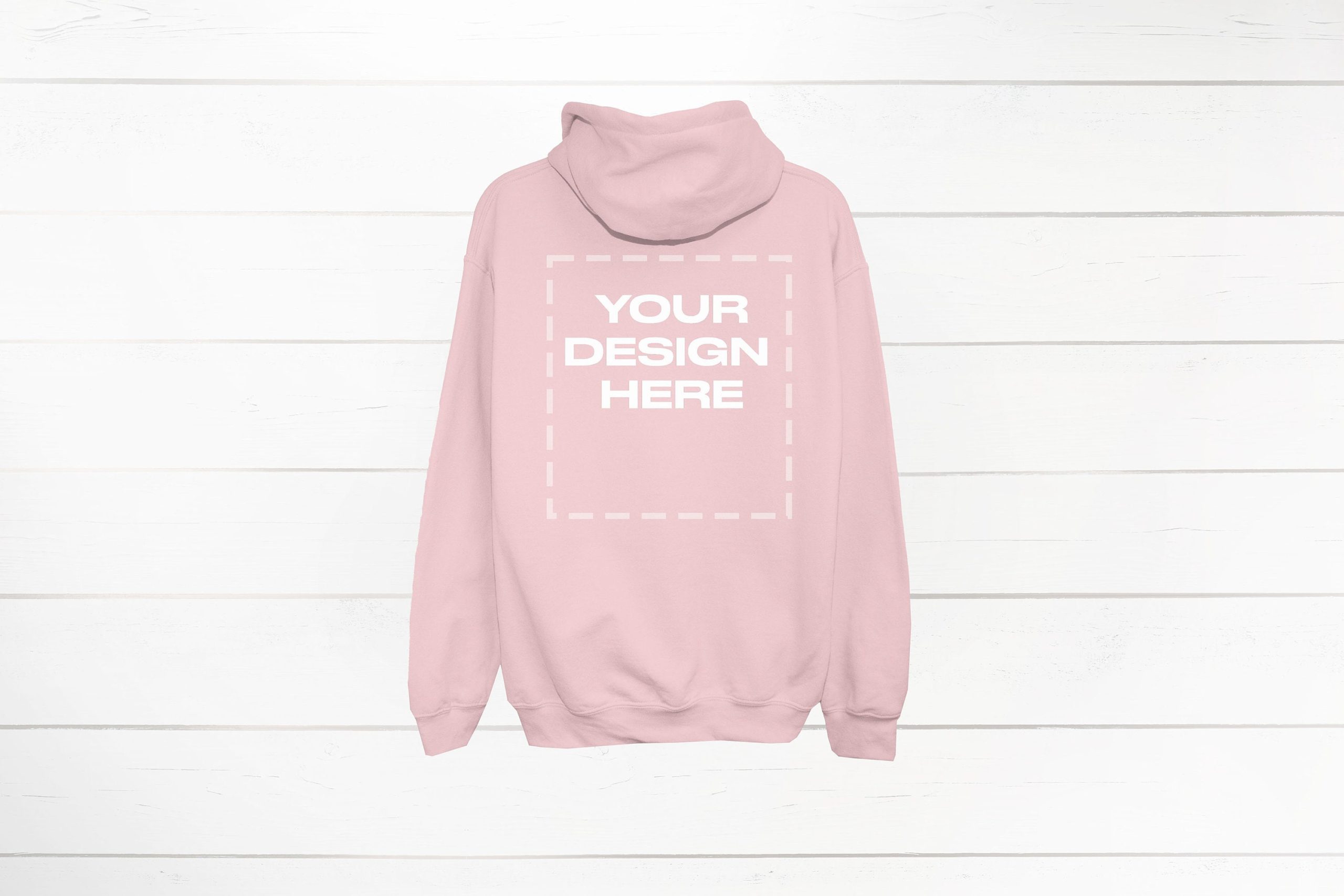 Light Pink Hoodie Mockup back Gildan 18500 back Download