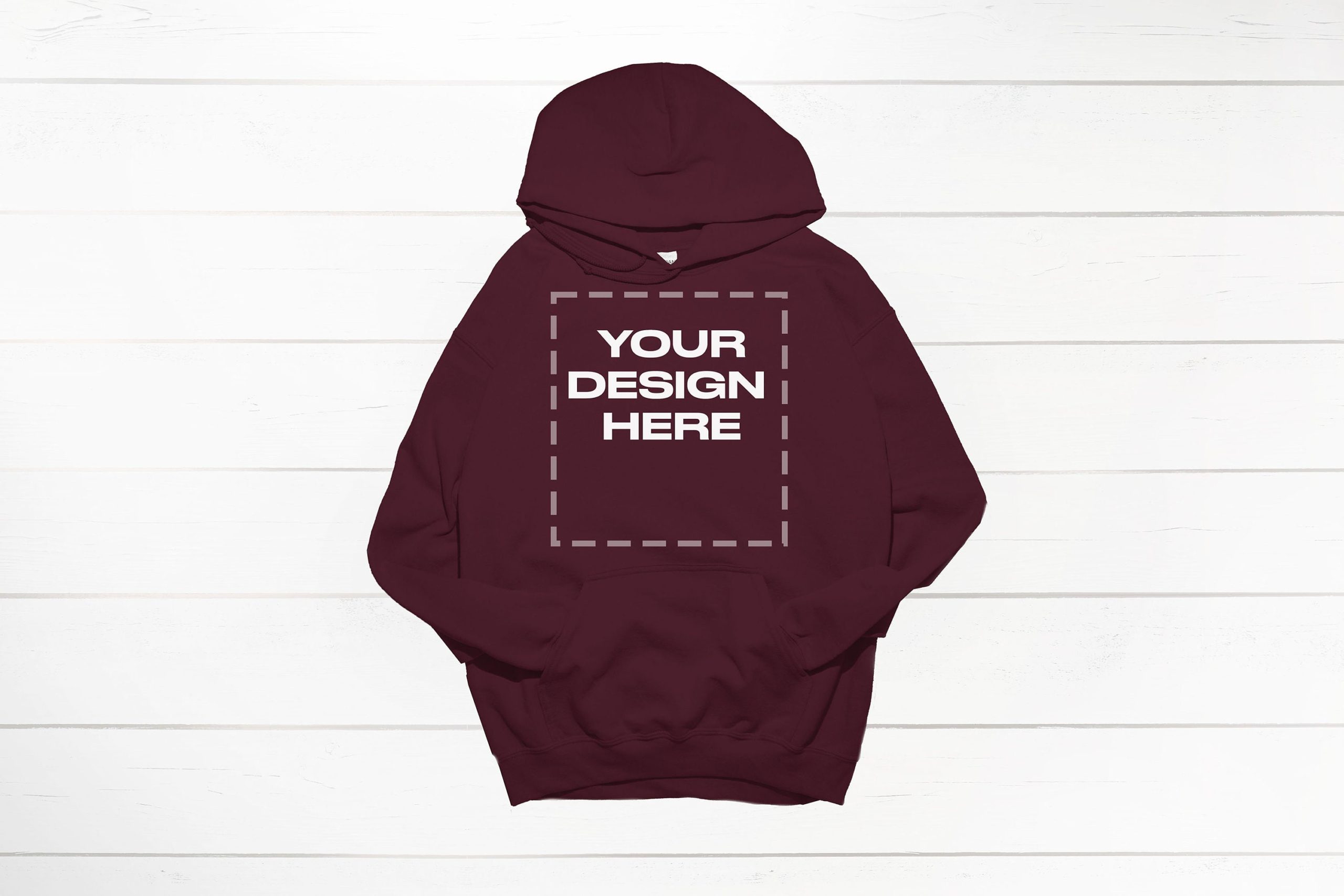 Maroon Gildan hoodie mockup 18500 flat front Gildan Download