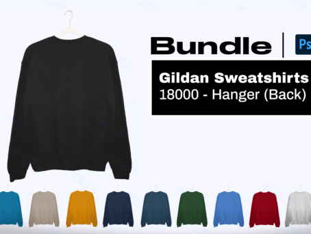 Gildan Sweatshirt Back Mockup Bundle Download
