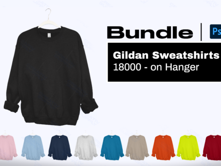Gildan Sweatshirt 18000 Mockups Bundle pack Download